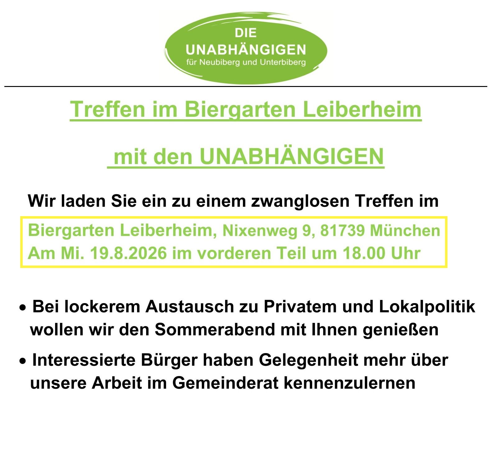 Biergarten Treffen